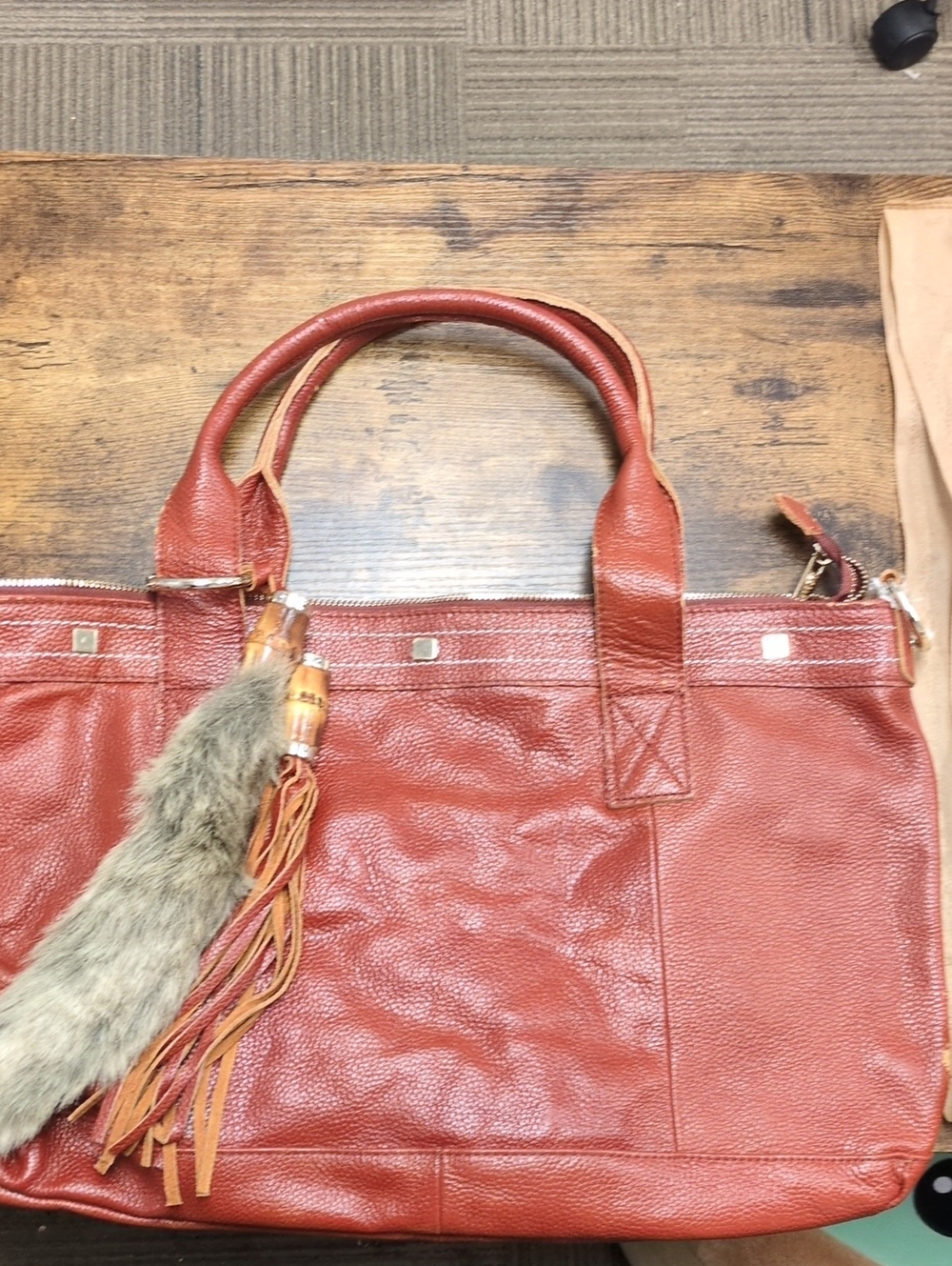 Cuore & Pelle pebbled leather tote bag